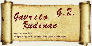 Gavrilo Rudinac vizit kartica